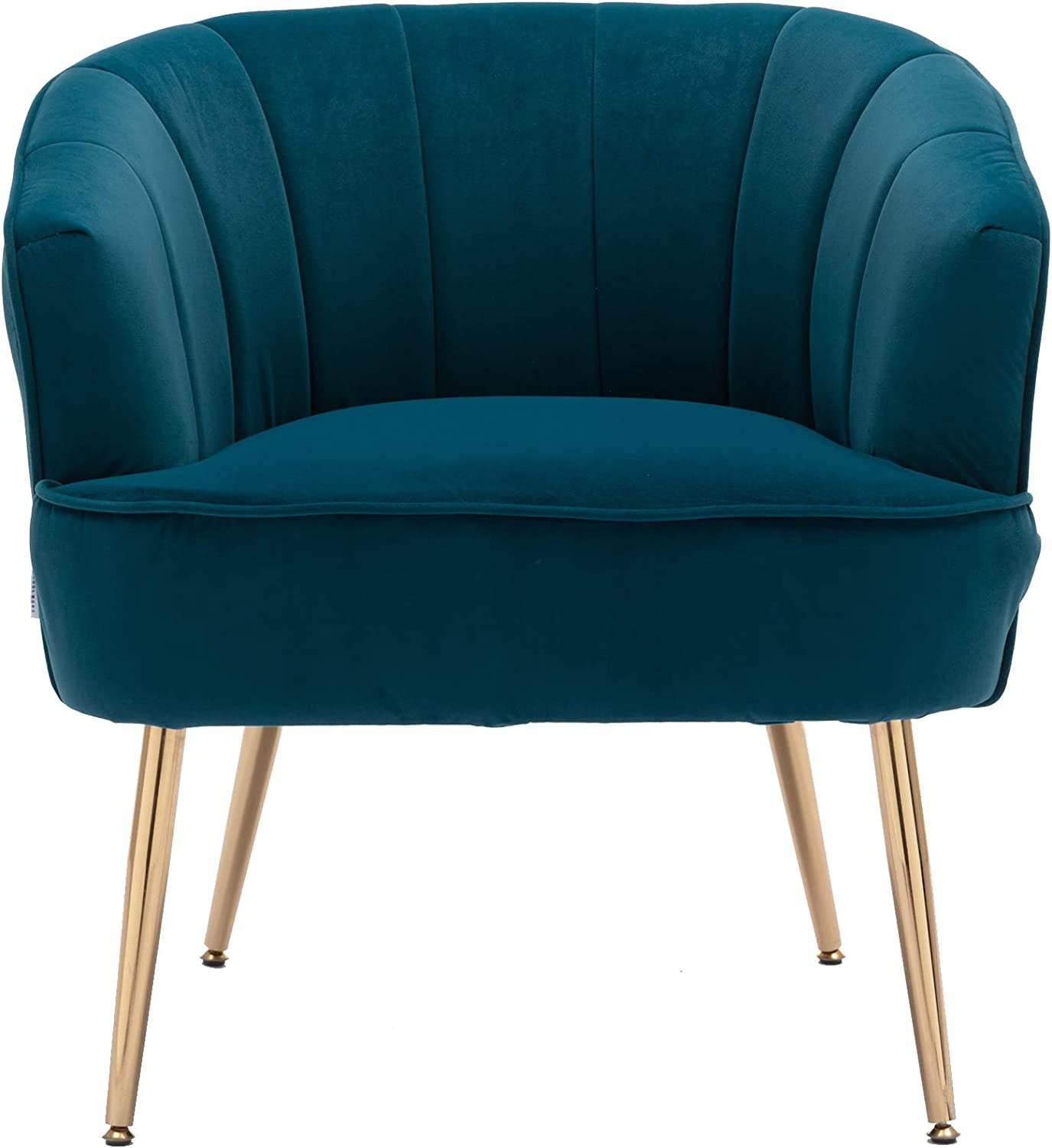 Teal Velvet Accent Chair With Golden Legs Ultra Plush