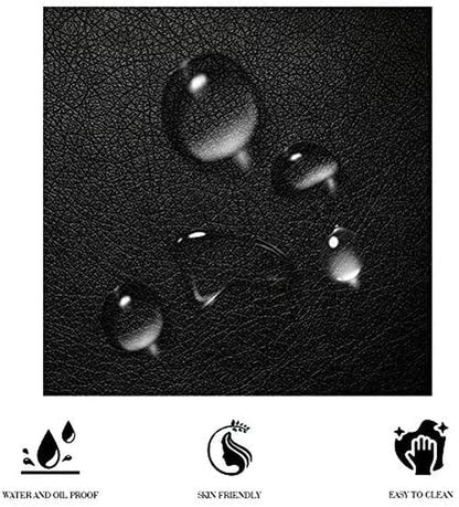 Black King Faux Leather Platform Bed Adjustable Headboard