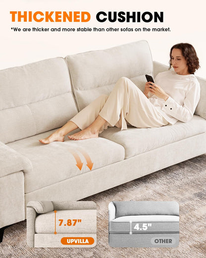 Beige Loveseat With Removable Cover For Living Room