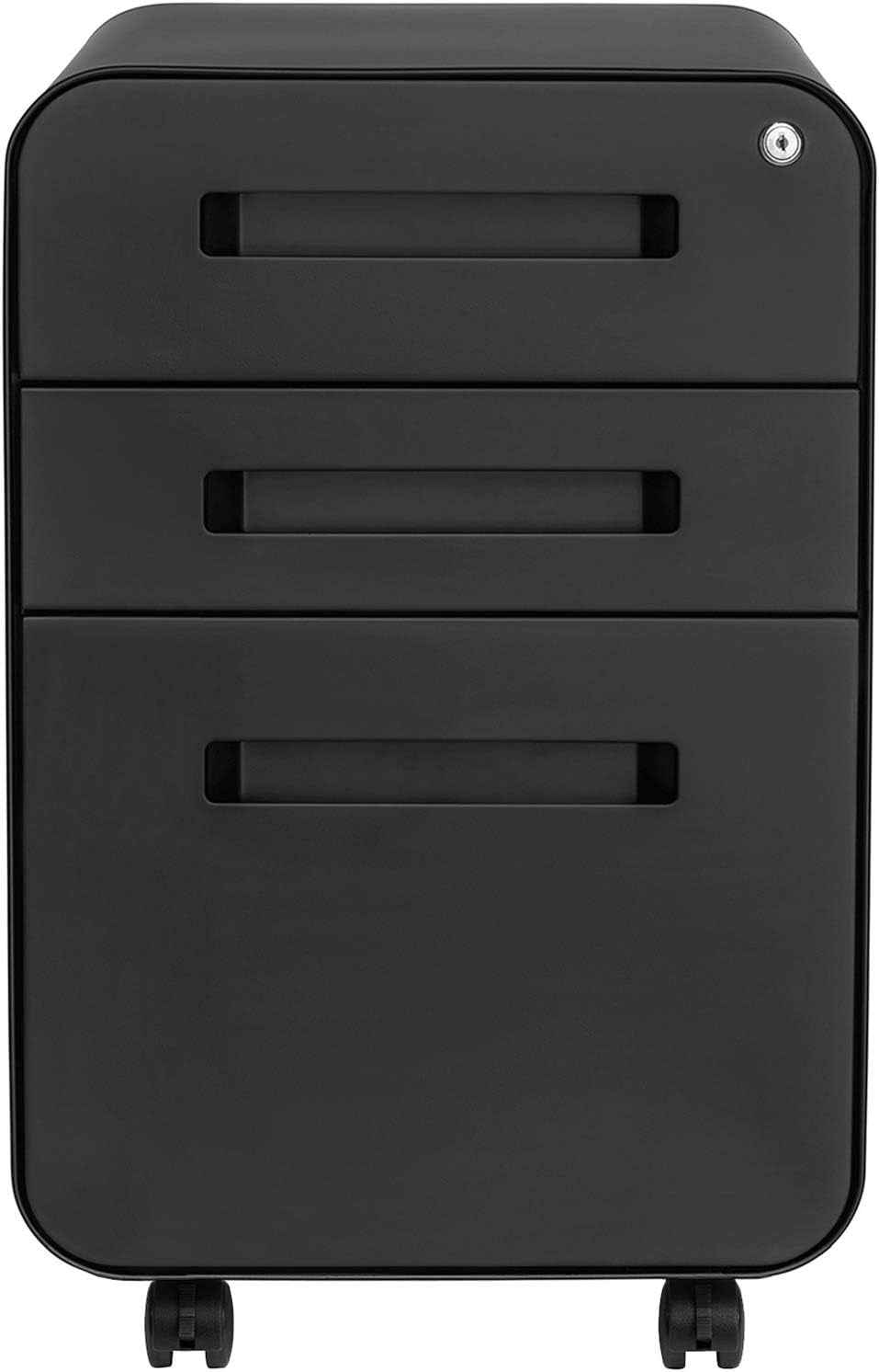Stockpile 3 Drawer File Cabinet With Lock Under Desk