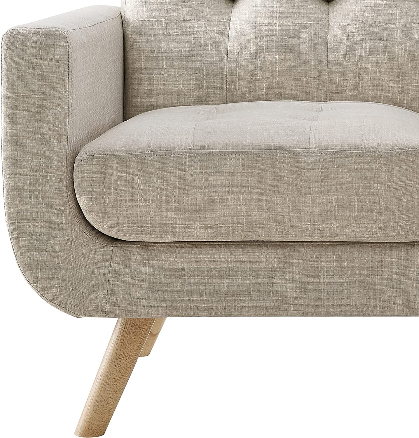 Beige Accent Armchair For Living Room Modern Design