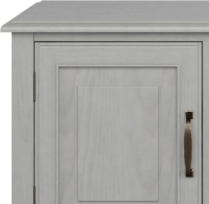 72 Inch Solid Wood TV Stand Fog Grey Up To 80 Inches