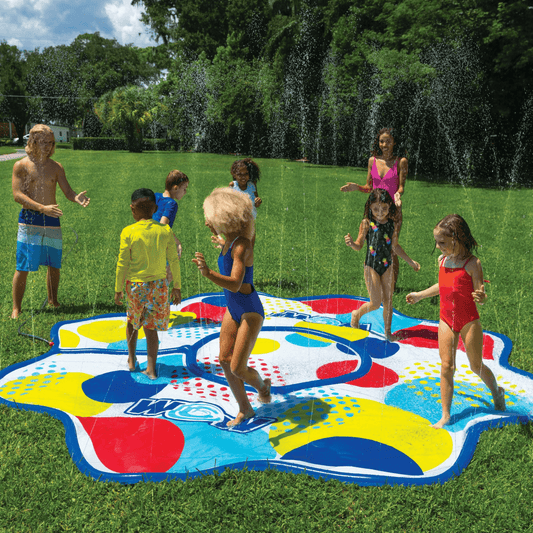 WOW Watersports 12ft Dots Spray Pad with Inflatable Edge Rim to Retain
