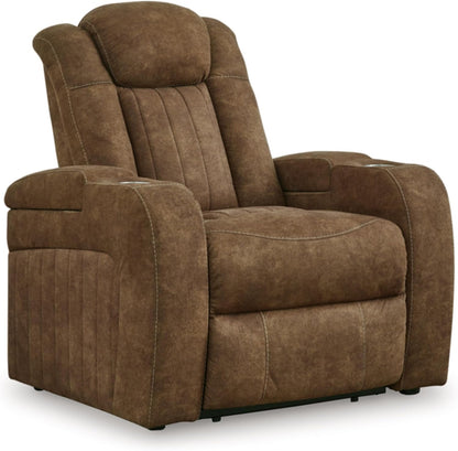 Wolfridge Dark Brown Power Recliner With USB Ports