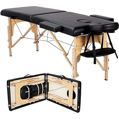 Black Adjustable Portable Massage Folding Table