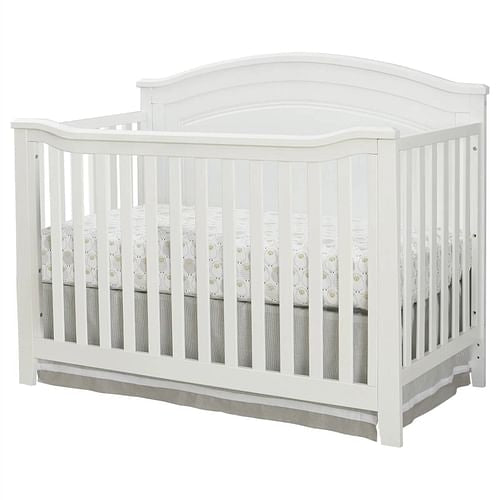 SF Home Solid Wood Convertible Crib in White - Toddler Bed Sold