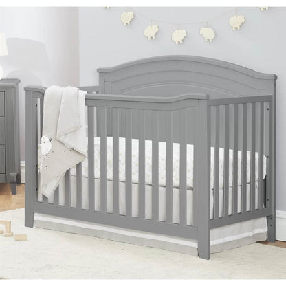 SF Home Solid Wood Convertible Crib in Grey - Toddler Bed Sold