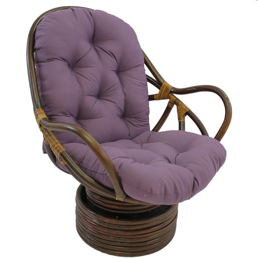Swivel Rocker with Twill Cushion, Grape