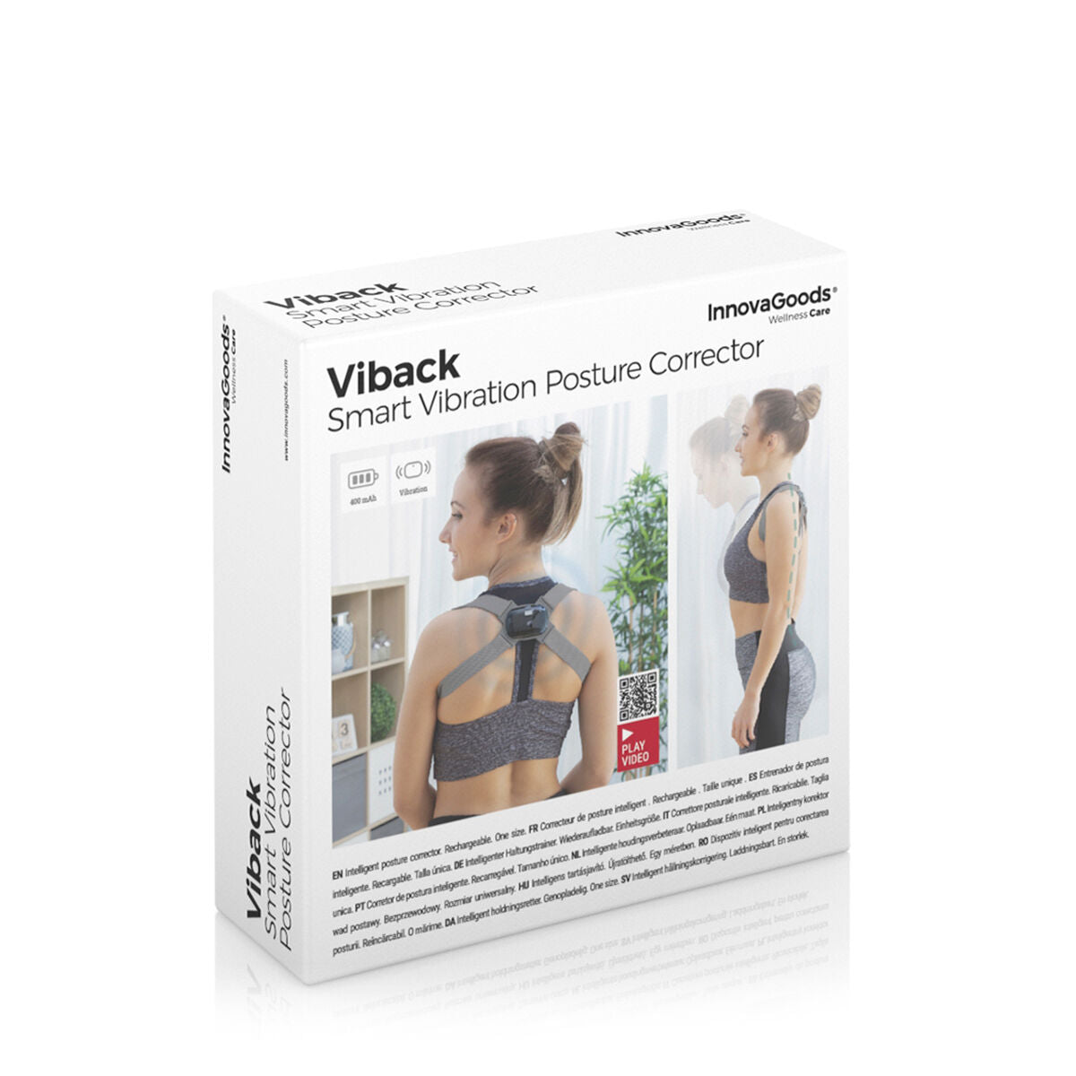 Intelligent Rechargeable Posture Trainer with Vibration Viback