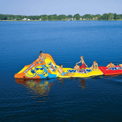 WOW Watersports 19-2210 Slide N Smile Floating 2 Lane Waterslide w