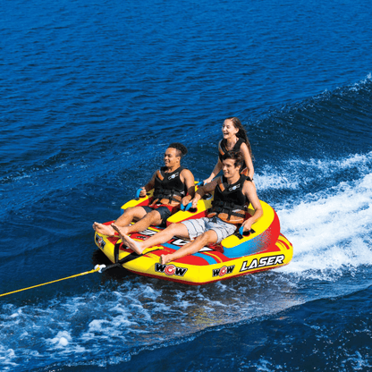WOW Watersports Laser 3-Person Towable for Sitting and Kneeling Riding
