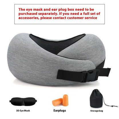 Soft Memory Foam Travel Neck Pillow U Shape Adjustable Support