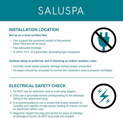 7 Person Round Inflatable Hot Tub 180 Jets Energy Efficient