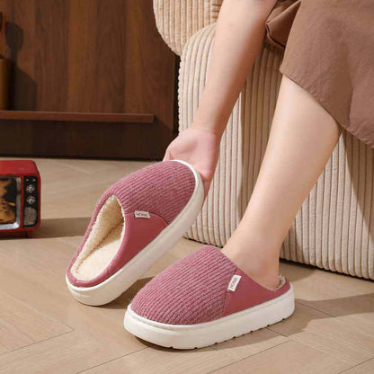 Winter Warm Plush Home Slippers Lightweight Thick Bottom Silent