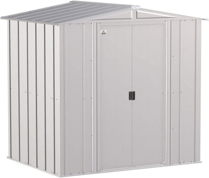 Steel Storage Shed 6x5 Flute Grey Outdoor Garden Shed