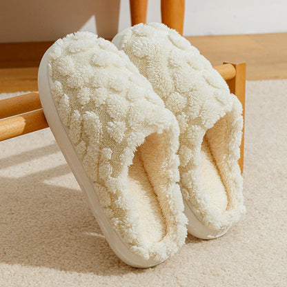 Home Fuzzy Slipper Unisex Cartoon Winter Plush Slipper Anti-Skid Soft
