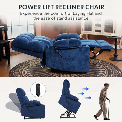 XL5 Dual OKIN Power Lift Recliner With Massage And Heat