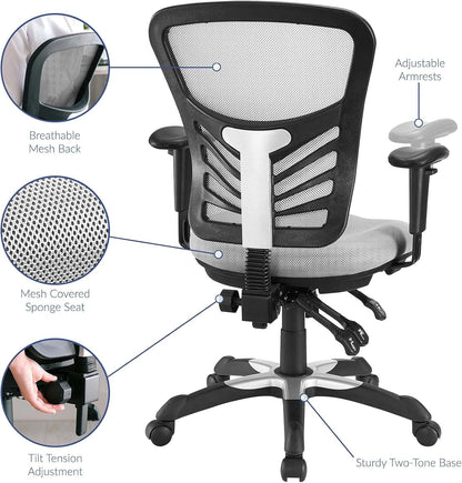 Ergonomic Gray Mesh Office Chair For All Day Comfort