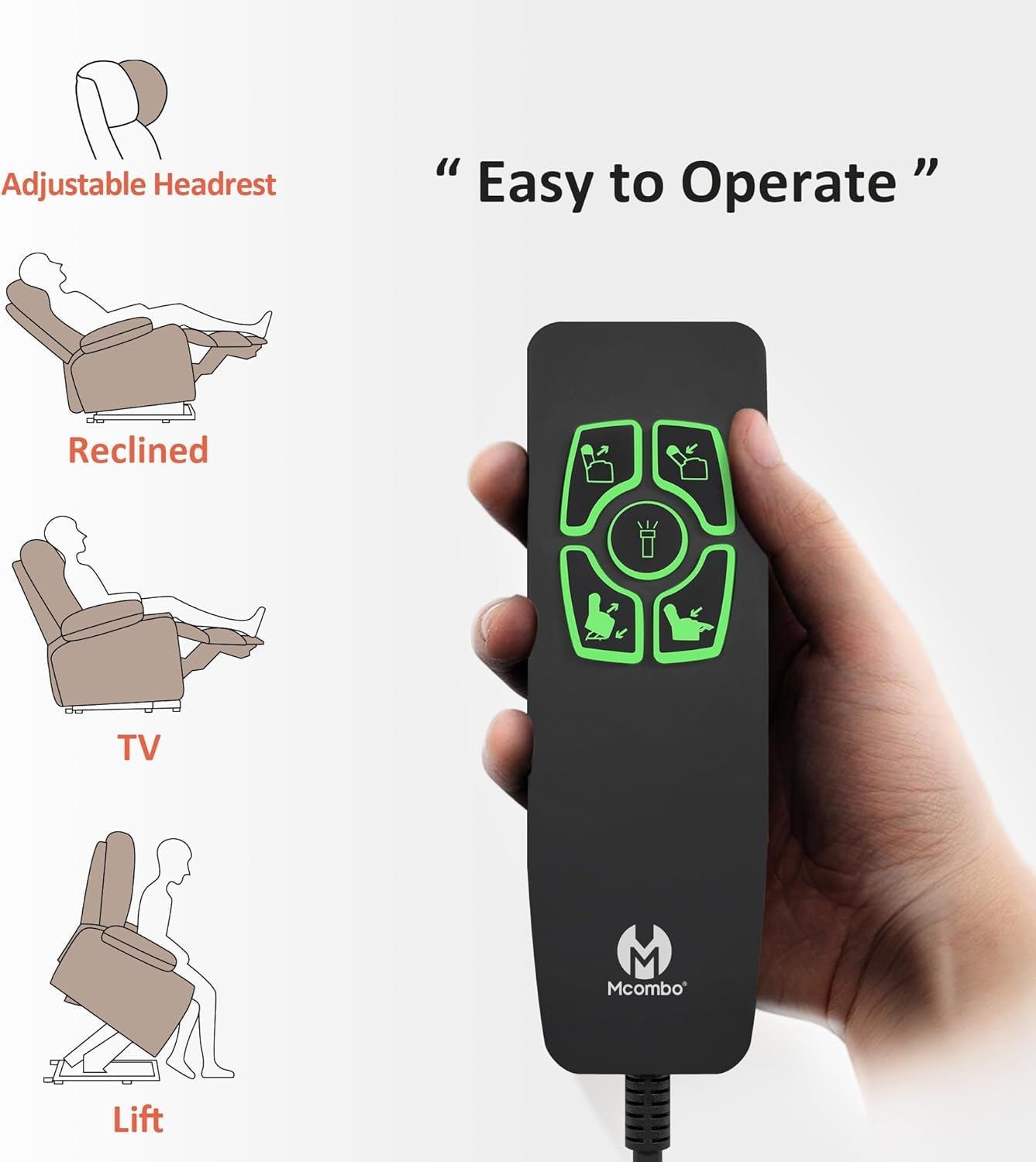 Small Size Power Lift Recliner Chair With Massage Dual Heating