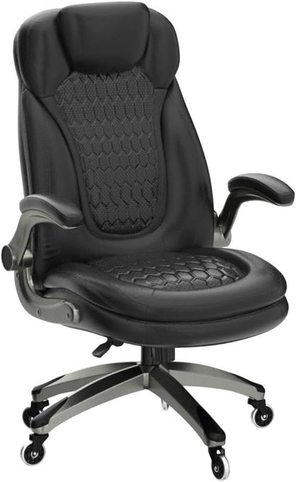 Ergonomic High Back Leather Office Chair For Home Use
