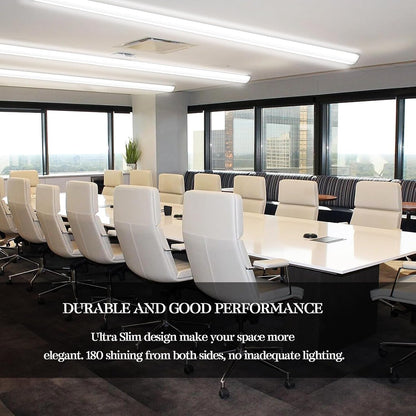 8Ft 110W Slim LED Shop Lights, 4-Pack, Energy Efficient