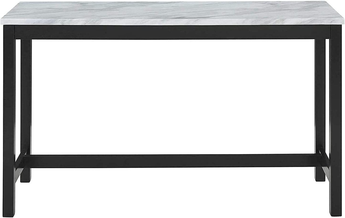 Blue Velvet Bar Table Set With 3 Stools Faux Marble Top