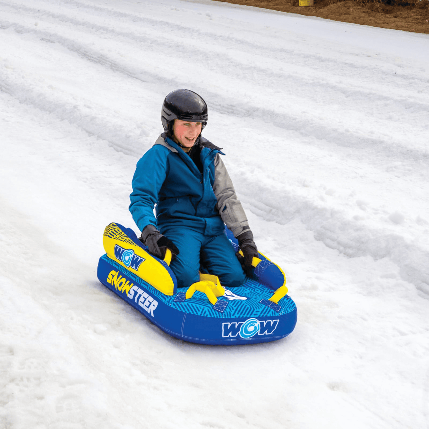 WOW Watersports SnowSteer Snow Sled with Lying Position for Easy