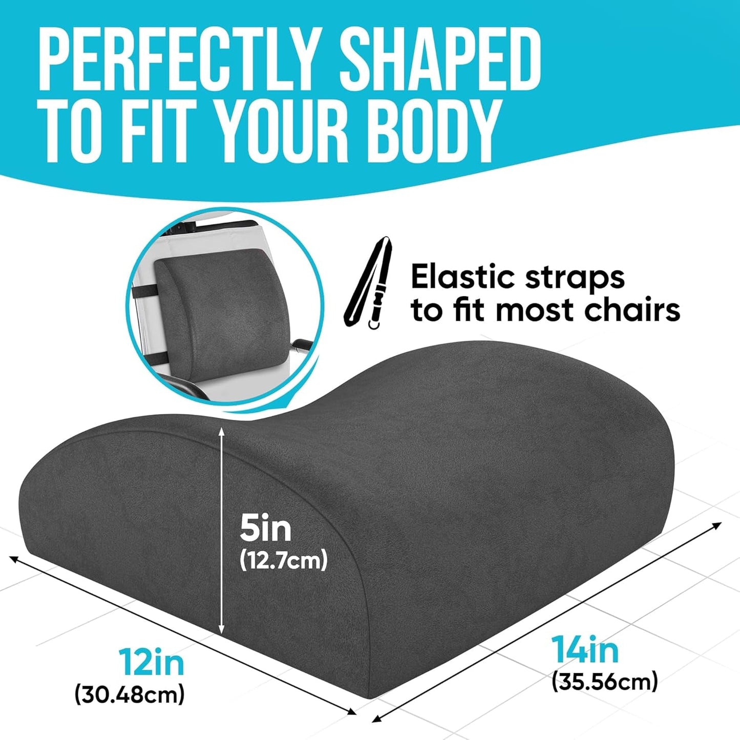 Memory Foam Lumbar Support Seat Cushion For Office Chair