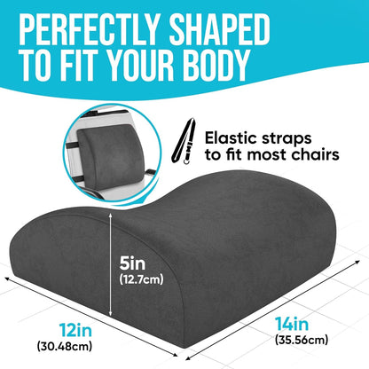 Memory Foam Lumbar Support Seat Cushion For Office Chair