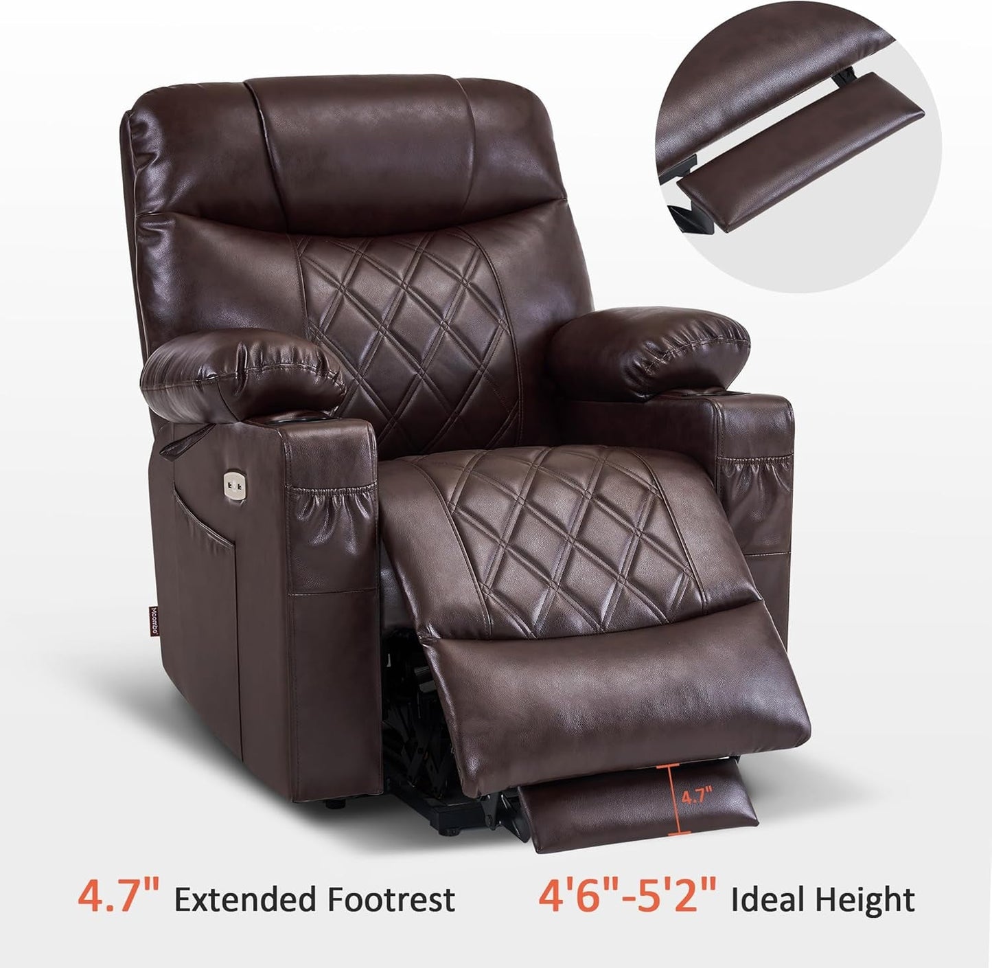 Small Size Power Lift Recliner Chair With Massage Dual Heating