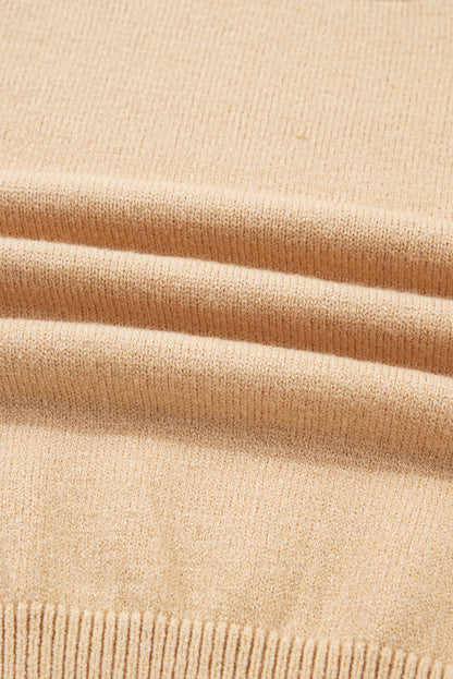 Solid High Neck Sweater and Pleated Mini Skirt Set