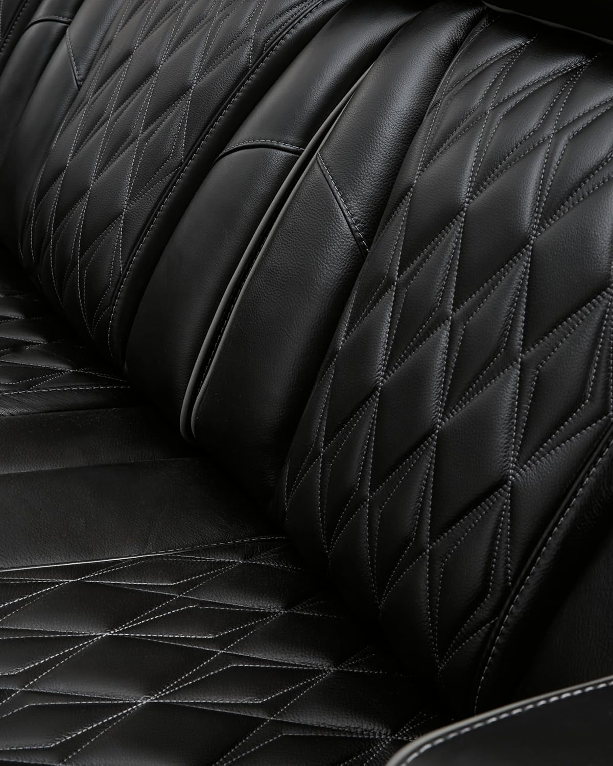 Black Leather Power Recliner With Adjustable Headrest