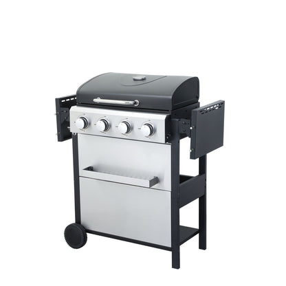 4-Burner Propane Gas BBQ Grill, 34200BTU Output With Wire Enamel