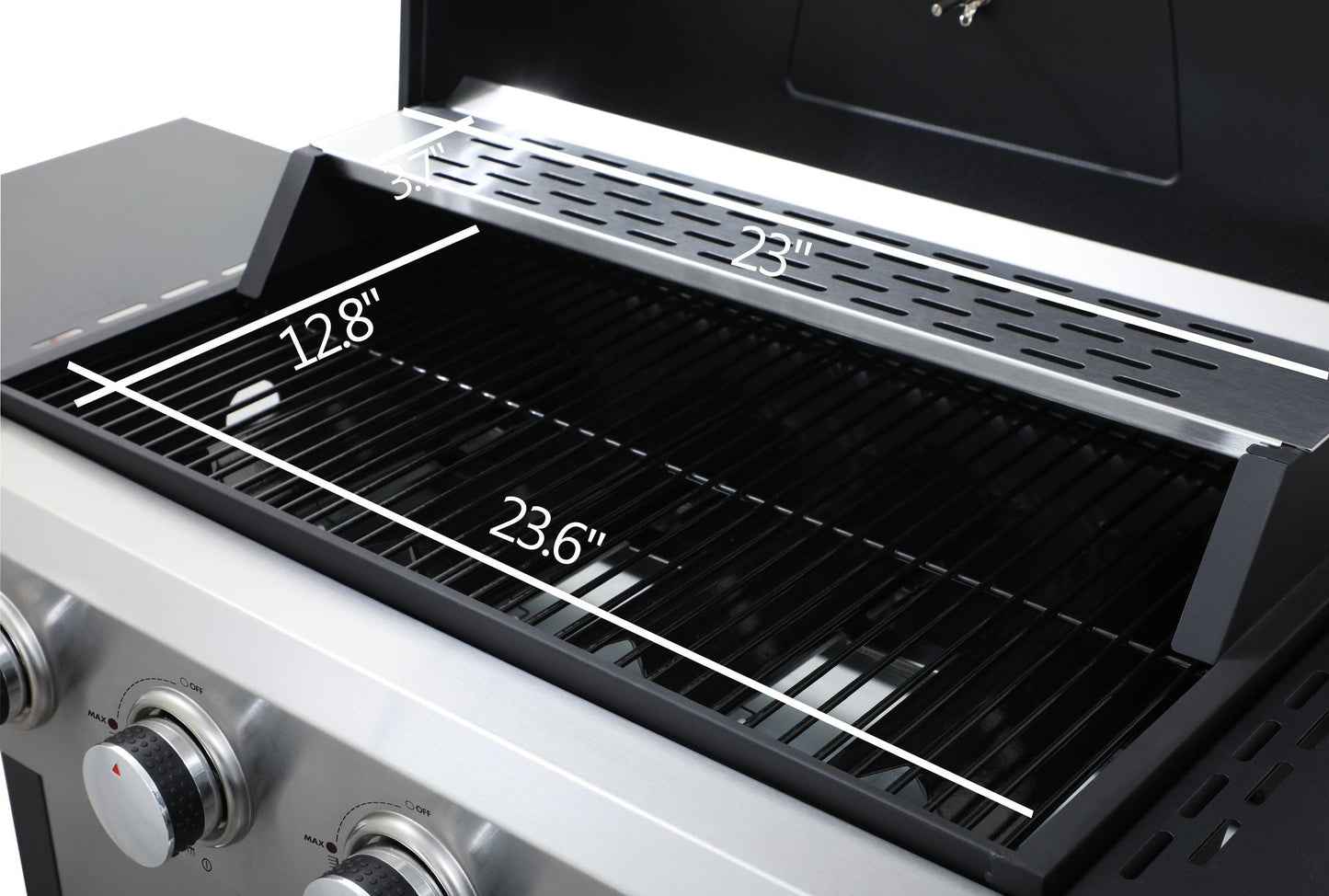 4-Burner Propane Gas BBQ Grill, 34200BTU Output With Wire Enamel