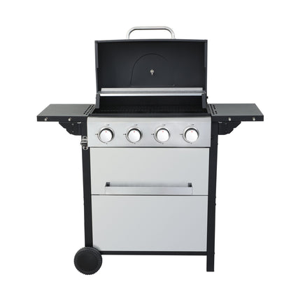 4-Burner Propane Gas BBQ Grill, 34200BTU Output With Wire Enamel