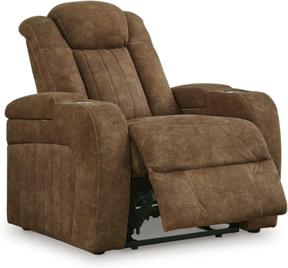 Wolfridge Dark Brown Power Recliner With USB Ports