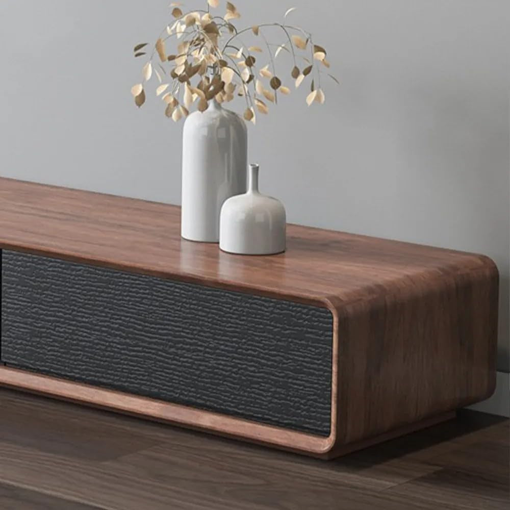 78.74 Inch Modern TV Stand With 4 Drawers Black Walnut