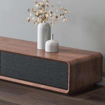 78.74 Inch Modern TV Stand With 4 Drawers Black Walnut