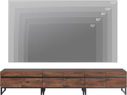 3 In 1 Modern TV Stand For TVs Up To 110 Inches With Storage Cabinets