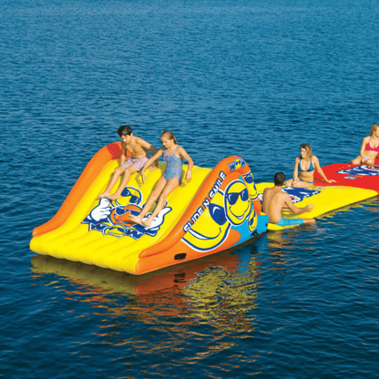 WOW Watersports 19-2210 Slide N Smile Floating 2 Lane Waterslide w