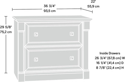 2 Drawer Palladia Filing Cabinet In Vintage Oak Finish For Home Office