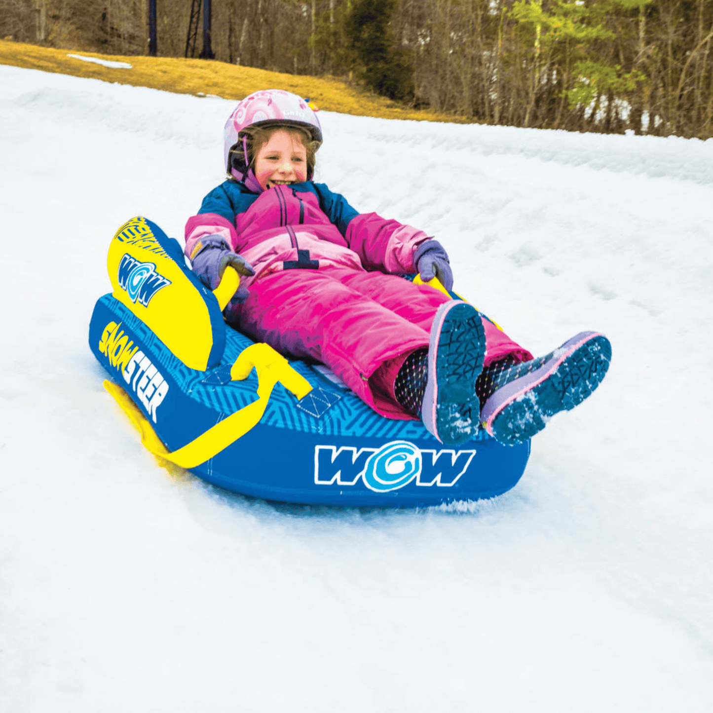 WOW Watersports SnowSteer Snow Sled with Lying Position for Easy