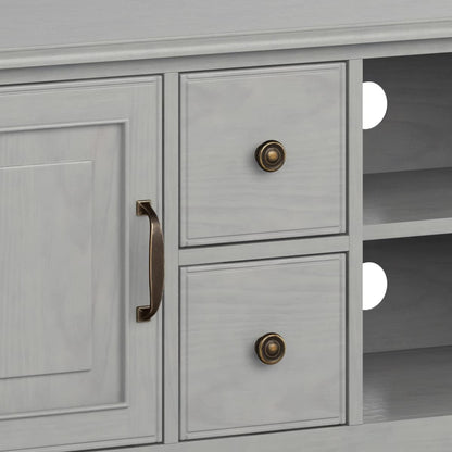 72 Inch Solid Wood TV Stand Fog Grey Up To 80 Inches