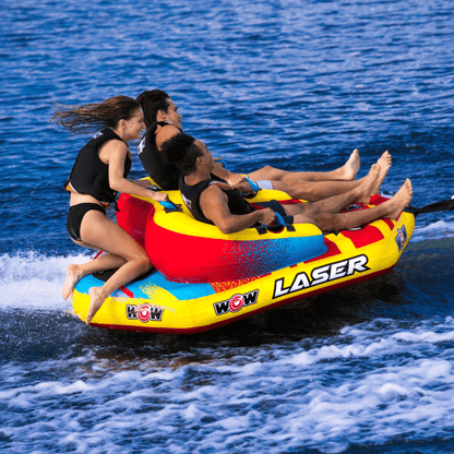 WOW Watersports Laser 3-Person Towable for Sitting and Kneeling Riding