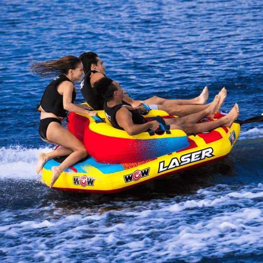 WOW Watersports Laser 3-Person Towable for Sitting and Kneeling Riding