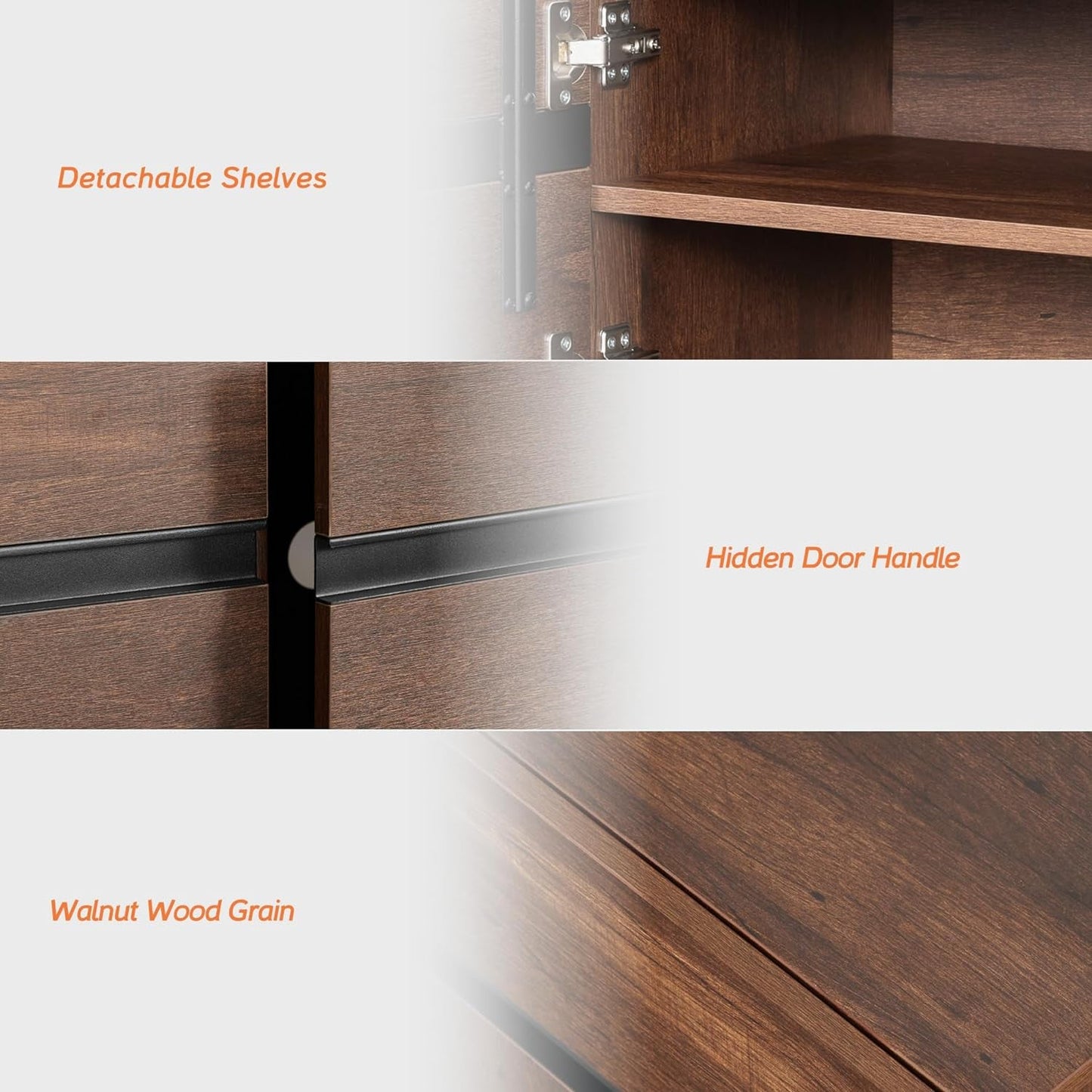 3 In 1 Modern TV Stand For TVs Up To 110 Inches With Storage Cabinets